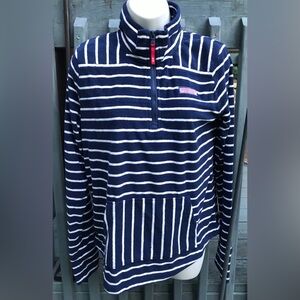 New Women’s Vineyard Vines Terry Shep Shirt in navy and white stripe, size small